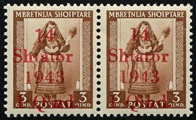 ** - D. Bes. Albanien Nr. 1 XIV und 10 XIV, - Stamps