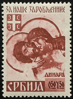 ** - D. Bes. Serbien Nr. 54 A II/57 A II (ohne Netzüberdruck, - Stamps