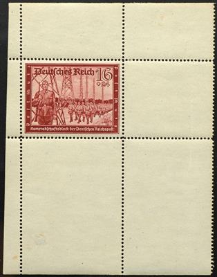** - D.Reich Nr. 776 (16 + 24Pfg. Postkameradschaft 1941) als Probedruck im Blockformat in Rotbraun, - Francobolli