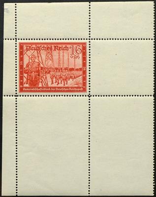 ** - D.Reich Nr. 776 (16 + 24Pfg. Postkameradschaft) als Probedruck im Blockformat in Zinnoberrot, - Briefmarken