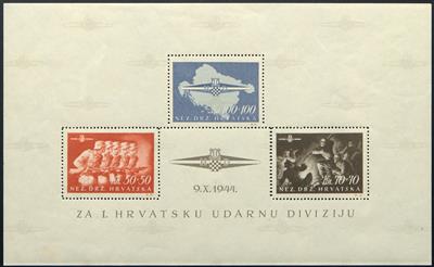 ** - Kroatien Bl. Nr. 8 (Sturmdivision), - Briefmarken