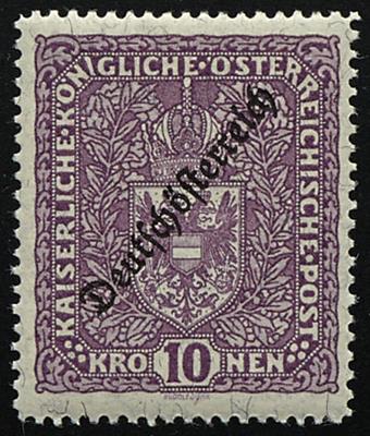 ** - Österr. Nr. 246 II (10 Kronen Bildgröße 25 x 30 mm), - Francobolli