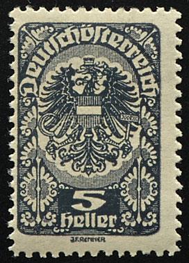 ** - Österr. Nr. 257c (5 Heller schwarzgrau), - Briefmarken