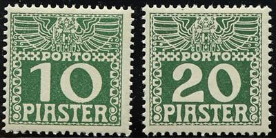 ** - Österr. Post in der Levante Porto Nr. 7 by/8 by, - Briefmarken