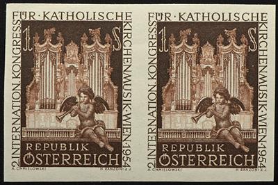 ** - Österreich Nr. 1008 U (ANK Nr. 1017 U) (Kirchenmusik) im waagrechten Paar, - Známky