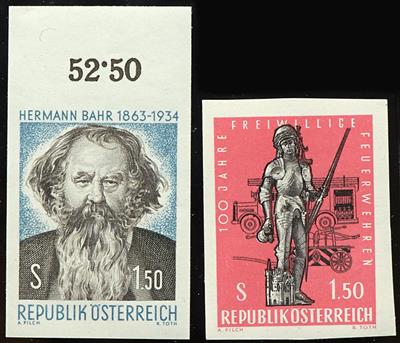 ** - Österreich Nr. 1130 U/31 U (Hermann Bahr bzw. Feuerwehr), - Briefmarken