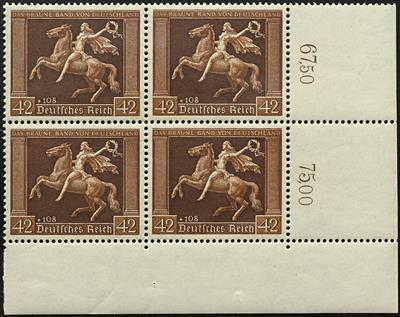 ** - Sammlung D.Reich 1938/1945 in Viererbl., - Briefmarken