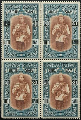 ** - Thailand Nr. 100/111 in Viererblöcken, - Stamps