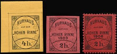 * - Ungarn/Rumänien Lokalausgabe Hohe Rinne/Paltinis 1900/1906: 7 Werte gezähnt und ungezähnt, - Francobolli