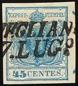Briefstück/gestempelt - Lombardei-Venetien Spezialpartie Nr. 5 H I (20), - Briefmarken