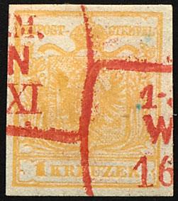 gestempelt - Österreich Nr. 1 M III, - Briefmarken