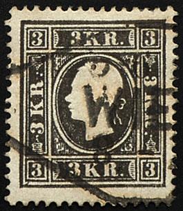 gestempelt - Österreich Nr. 11 I/Type Ia (beide "R" normal), - Briefmarken