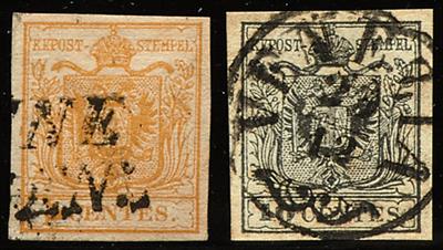 Poststück/Briefstück/gestempelt - Lombardei-Venetien Partie Nr. 1/5 H oder M, - Briefmarken