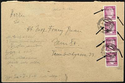 Poststück - Österr. 1945, - Briefmarken