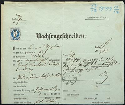 Poststück - Österr. Ausg. 1867 - 10 kr. auf - Briefmarken