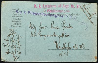 Poststück - Österr. Feldpost WK I, - Briefmarken