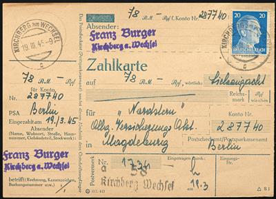 Poststück - Ostmark 1945 Niederösterreich - Francobolli