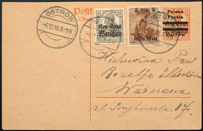 Poststück - Polen 1918 Lokalausgabe - Francobolli