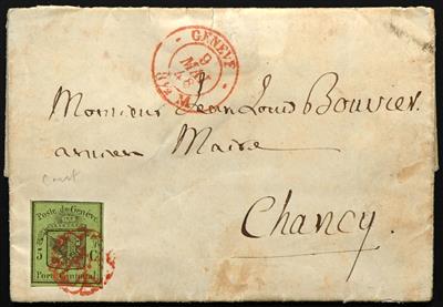 Poststück - Schweiz Nr. 4, - Briefmarken