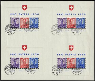 gestempelt - Schweiz Großblock Nr. 2 sauber gestempelt KREUZLINGEN 1 mit Attest Marchand, - Briefmarken