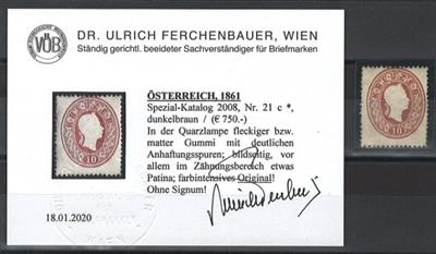 * - Österr. Nr. 21c, - Briefmarken