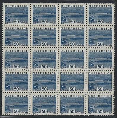 ** - Österr. Nr. 541 in Einheit zu 20 Stück, - Stamps