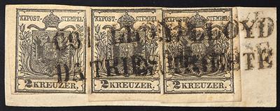 Briefstück - Österr. 3 Stück Nr. 2H, - Briefmarken