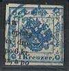 gestempelt - Österr. Zeitungsstempelm. Nr. 2 I mit kl. Zeitungsdruckvorausentw. + Blaustempel, - Briefmarken