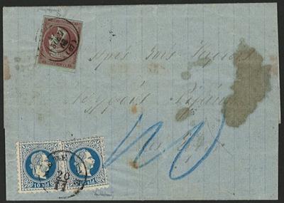 Ö levante Poststück - 1868 Brief aus - Briefmarken
