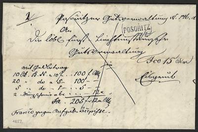 Poststück - Österreich 1850/1857, - Briefmarken