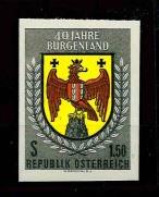 ** - Österr. Nr. 1140U (40 Jahre Burgenland ungezähnt), - Známky