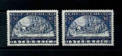 * - Österr. Nr. 555 und 556 (WIPA glatt und Faser), - Francobolli