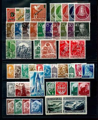 Deutschland Sammlungen **/*/gestempelt - 1934/53 Partie bessere Ausgaben von Dt. Reich (Mi.544-47,565-68,909-10, - Stamps