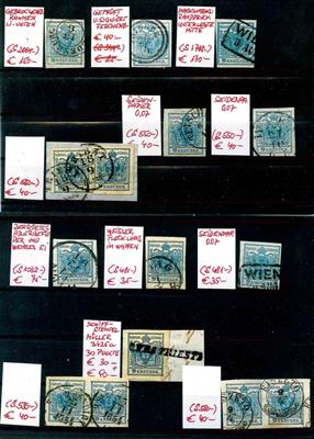 Österr Ausg 1850 gestempelt - 9 Kreuzer blau, - Stamps
