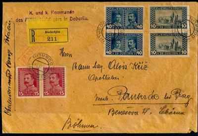Österr Bosnien Poststück - 1917/18 Dobrlin: 2 Recobriefe - Stamps