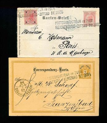 Österreich Poststück - 1887/83 Postconducteur im Zuge: Pressbaum-Wien, - Známky