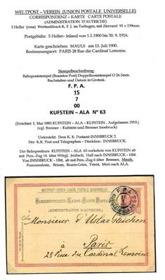 Poststück/Briefstück - Partie Bahnpost Österr. ab Monarchie, - Stamps
