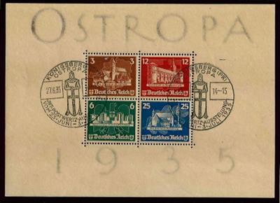 gestempelt - D.Reich Bl. Nr. 3 (OSTROPA) mit entsprechendem Sonderstpl. vom 27.6. 1935, - Stamps