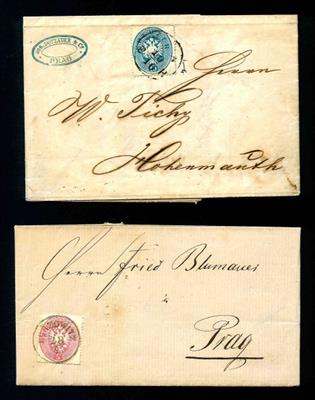 Österr. Nr.26 u. 27, - Briefmarken und Ansichtskarten