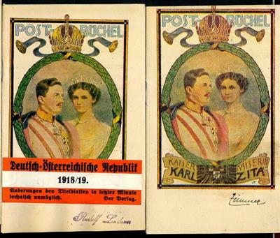 Partie Postbüchel Österr. 1917/1919 meist gute Erh., - Stamps