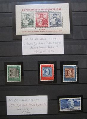 ** - Sammlung BRD ab 1949, - Briefmarken und Ansichtskarten