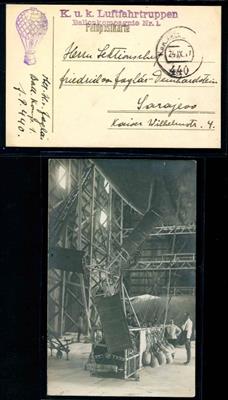 Österr. Feldpost WK I - Partie Bezug Luftwaffe, - Briefmarken und Ansichtskarten