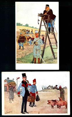 Schönpflug - Partie Militär - Motivkarten aus div. Serien, - Francobolli