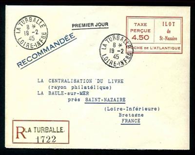 D. Bes. WK II - Frankreich - St. Nazaire, - Briefmarken und Ansichtskarten