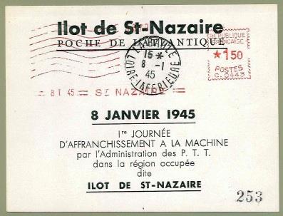 D. Bes. WK II - Frankreich - St. Nazaire, - Briefmarken und Ansichtskarten