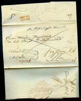 Poststück - 1816/42 Nikolsburg: 3 Vorphila-Briefe mit OT-Stempel, - Francobolli
