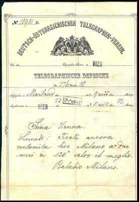 Poststück - 1854/59 Telegraphische - Stamps