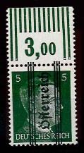 ** - 1945 Graz 5 Pfg dunkelmoosgrün mit Oberrand, - Francobolli