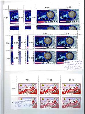 ** - Österr. - Partie EURO - NEUHEITEN - FRANKATURWARE aus 2002, - Francobolli