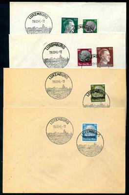 D. Bes. WK II - Luxemburg -ca.59 ungelaufene, - Briefmarken und Ansichtskarten